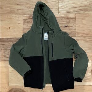 Green and Black Hooded Jacket